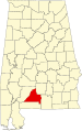State map highlighting Conecuh County