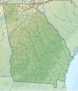 Location of Lake Strom Thurmond in Georgia, USA.