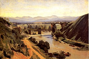 C.Corot: Augustův most v Narni (1826)