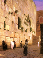 El muro occidental, único vestigio del Segundo Templo de Jerusalén. Jean-Léon Gérôme, 1867.