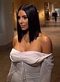 Image 56Kim Kardashian wearing an off-the-shoulder top in 2017. (from 2010s in fashion)