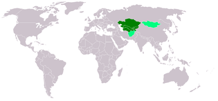 Peta lokasi Asia Tengah