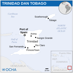 Lokasi Trinidad dan Tobago