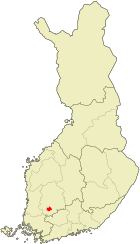 Lage von Vesilahti in Finnland