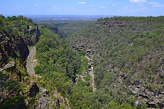 View from Bluff Lookout, Glenbrook Gorge.