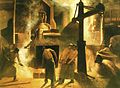 Image 24Painting of steel production in Ougrée by the celebrated 19th century artist Constantin Meunier (from History of Belgium)