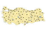 Nummerierung der türkischen Provinzen