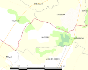 Poziția localității Boissède