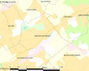 Poziția localității Marles-les-Mines