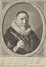 Portrait de Pieter Bor (en), gravure d'après Frans Hals (1634).