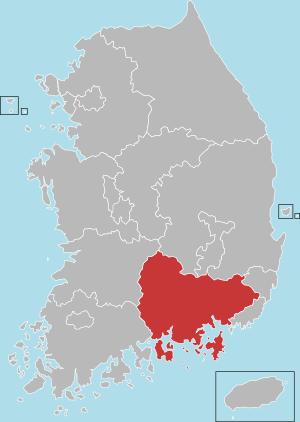 Кёнсан-Намдо на карте
