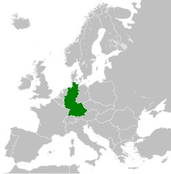 Territori i Gjermanisë Perëndimore (e gjelbër)