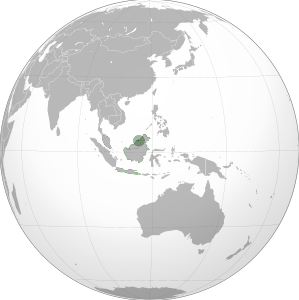 Бруней на карте региона