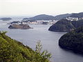 View of the islands in the harbour