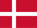 ธงชาติราชอาณาจักรเดนมาร์ก-นอร์เวย์ ค.ศ. 1536-1814. ใช้เป็นธงค้าขาย ตั้งแต่ ค.ศ. 1748.