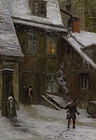 Snötäckt backgård, 1905 (privatsamling)