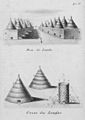 Image 16A drawing of Lunda houses by a Portuguese visitor. The size of the doorways relative to the building emphasizes the scale of the buildings. (from Zambia)