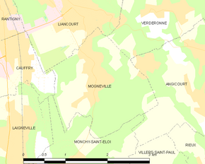 Poziția localității Mogneville