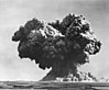 The explosion cloud resulting from the Operation Hurricane detonation 3 October 1952