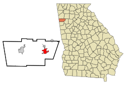 Location in Polk County in the state of Georgia