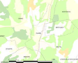 Mapa obce Faimbe