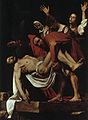 『キリストの埋葬』 カラバッジオ 1602 画布、油彩 300 × 203 cm バチカン美術館