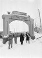 Gate in Porkkala in winter 1956.