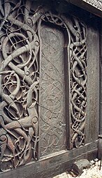 North door with carved doorjambs