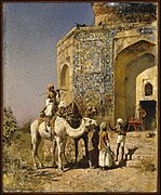 Эдвин Лорд Уикс . «Старая мечеть в пригороде Дели, Индия», ок. 1885, Бруклинский музей