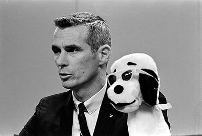 Gene Cernan és Snoopy, az LM–4 névadója