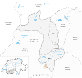 Karte von Veysonnaz