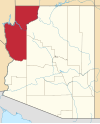 State map highlighting Mohave County