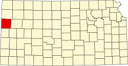 Wallace County na mapě Kansasu