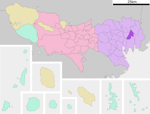 Lage Sumidas in der Präfektur