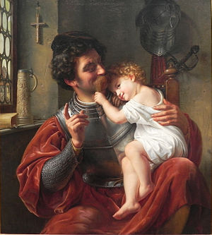Der Krieger und sein Kind (Theodor Hildebrandt)