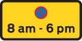 Stationnement interdit (exepté chargement et déchargement) aux horaires indiqués