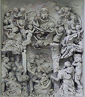 Alto relevo de mármore barroco de Francesco Grassia, 1670, Roma