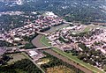 Luftbild der Innenstadt, circa 1989