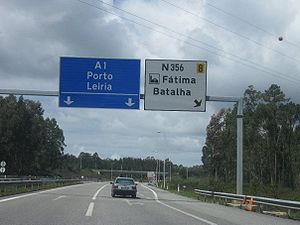 A1 (Lisbon-Oporto) motorway, the main road link between the two largest cities of the country
