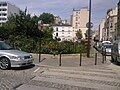 Le jardin partagé vu depuis la rue du Moulin-Vert.