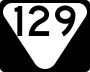 State Route 129 marker