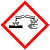 The corrosion pictogram in the Globally Harmonized Seestem o Classification an Labelling o Chemicals (GHS)