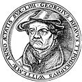 Q95638 Georg Rhau circa 1542 (Tekening: toegeschreven aan Lucas Cranach) geboren in 1488 overleden op 6 augustus 1548