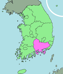 Lokasi Gyeongsang Selatan