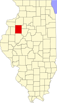 Map of Ilinois highlighting Knox County