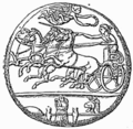 Quadriga mit Siegespreisen – Münze von Syrakus