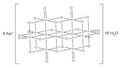 Line drawing of disodium decavanadate, V10O6−28