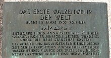 Tafel am Walzenwehr (MAN 1903)