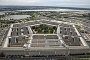 An aerial closeup of the Pentagon in May 2021