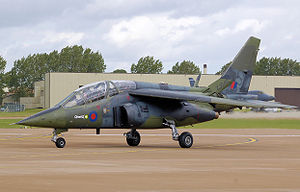 Alpha Jet der britischen Firma QinetiQ in Gloucestershire, England